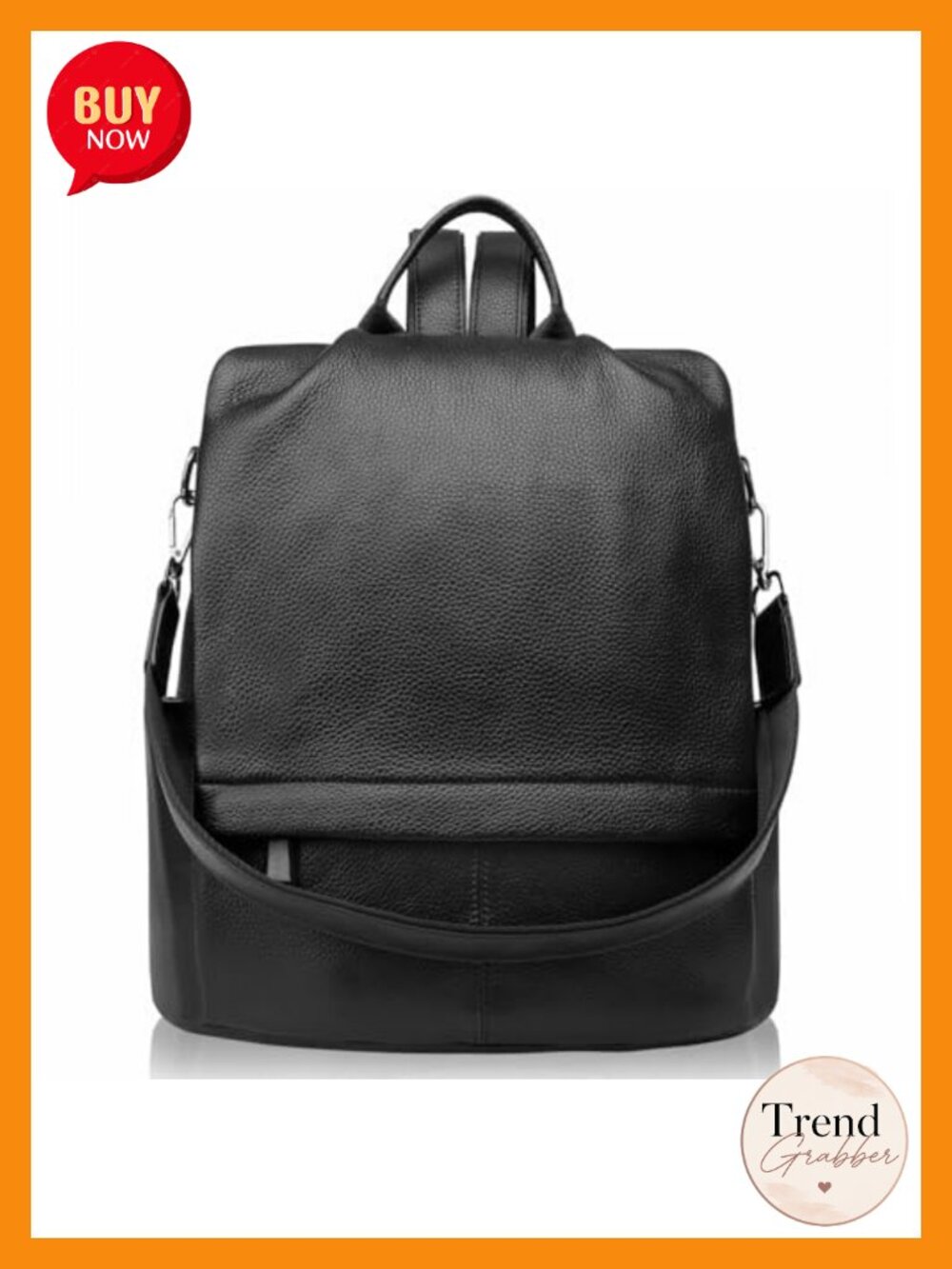 Genuine Leather Backpack Purse for Women Anti-Theft Convertible Daypack